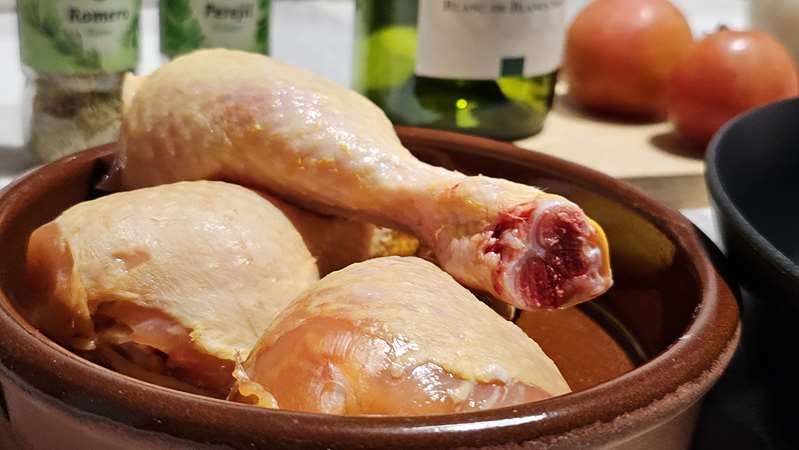 Ingredientes para preparar pollo andaluz
